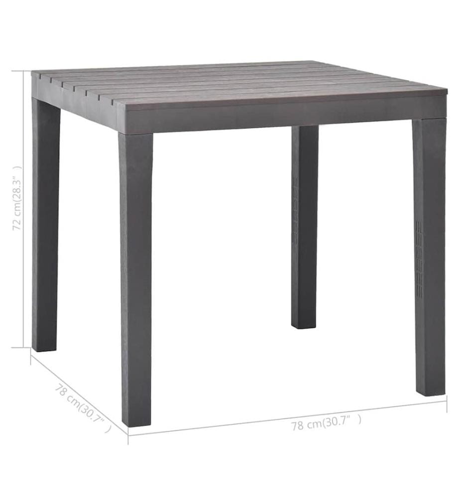 Table de jardin Moka 78x78x72 cm Plastique