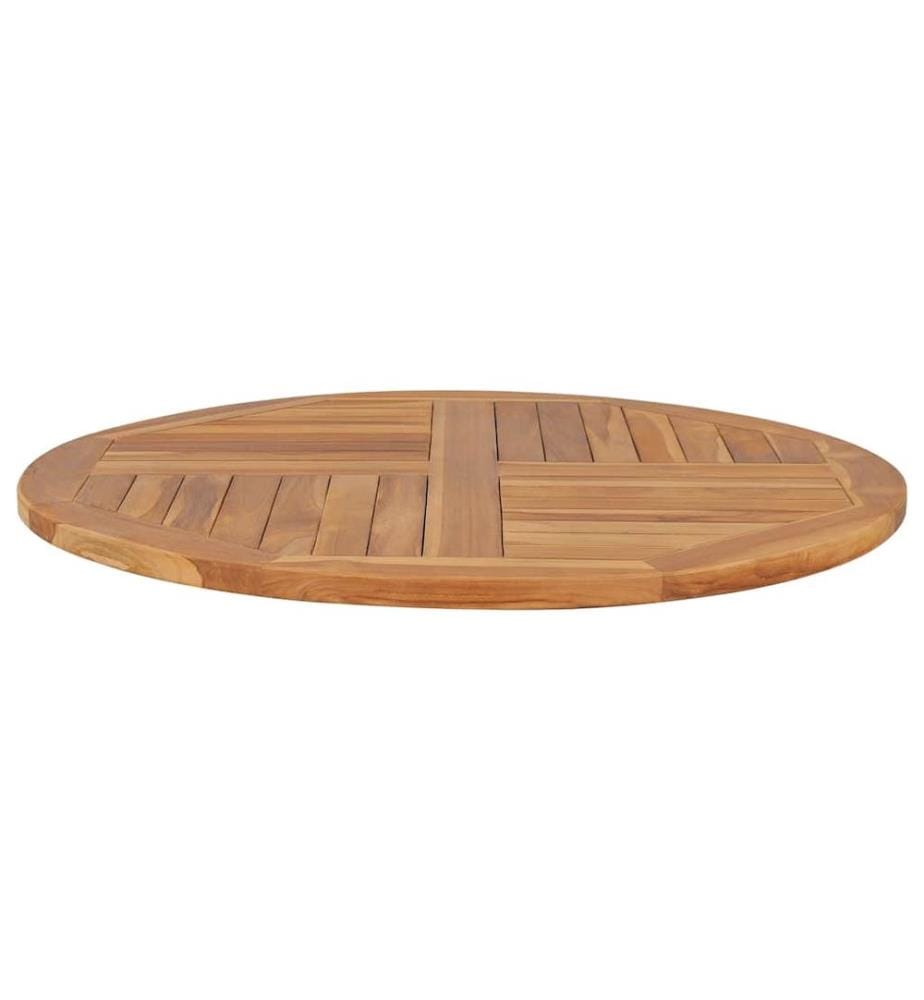 Tischplatte Massivholz Teak Rund 2,5 cm 90 cm