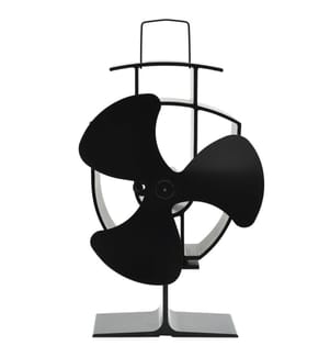 Ofenventilator Wärmebetrieben 3 Blätter Schwarz