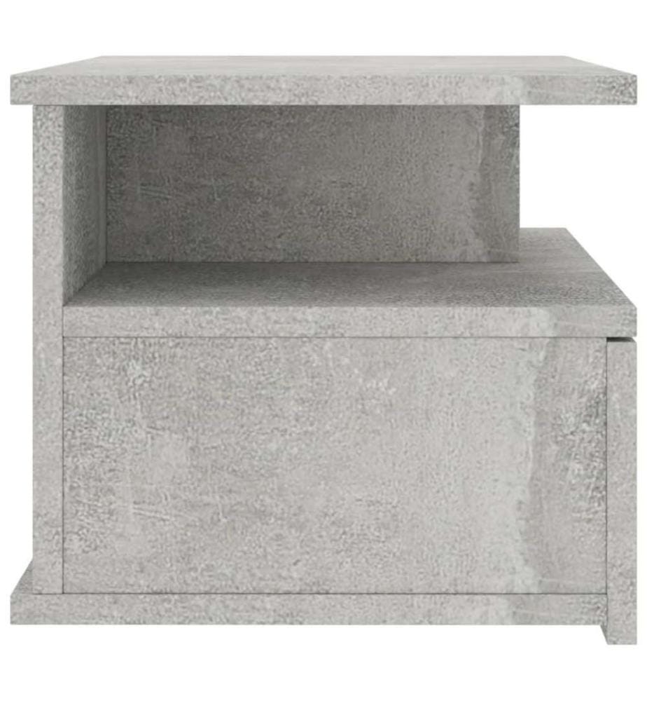 Tables de chevet flottantes 2 pcs Gris béton 40x31x27 cm Aggloméré
