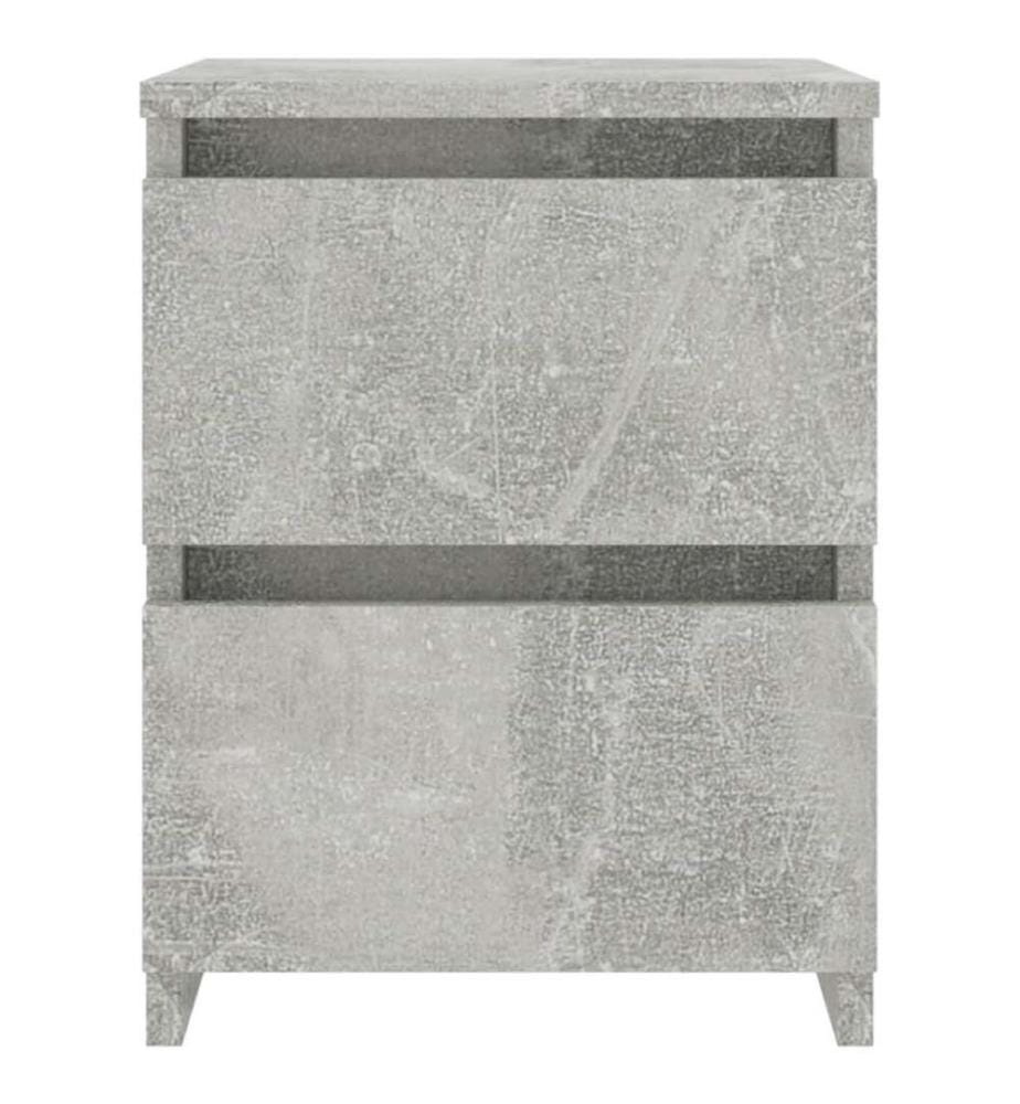 Nachttische 2 Stk. Betongrau 30×30×40 cm Holzwerkstoff