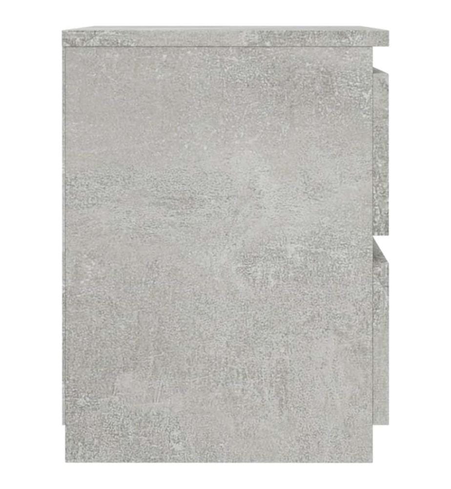 Nachttische 2 Stk. Betongrau 30×30×40 cm Holzwerkstoff
