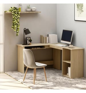 Eckschreibtisch L-Form Sonoma-Eiche 120x140x75 cm Holzwerkstoff