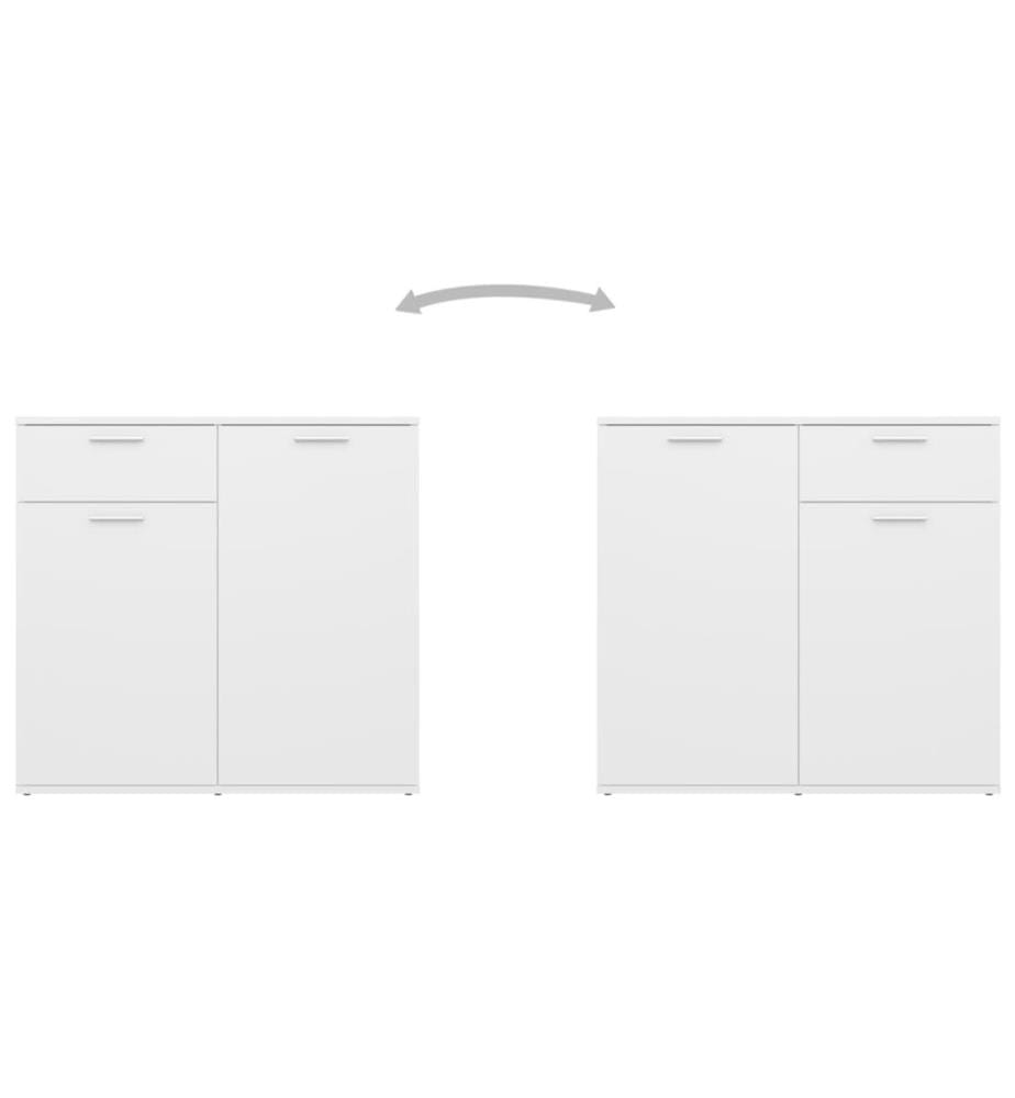 Sideboard Weiss 80x36x75 cm Holzwerkstoff