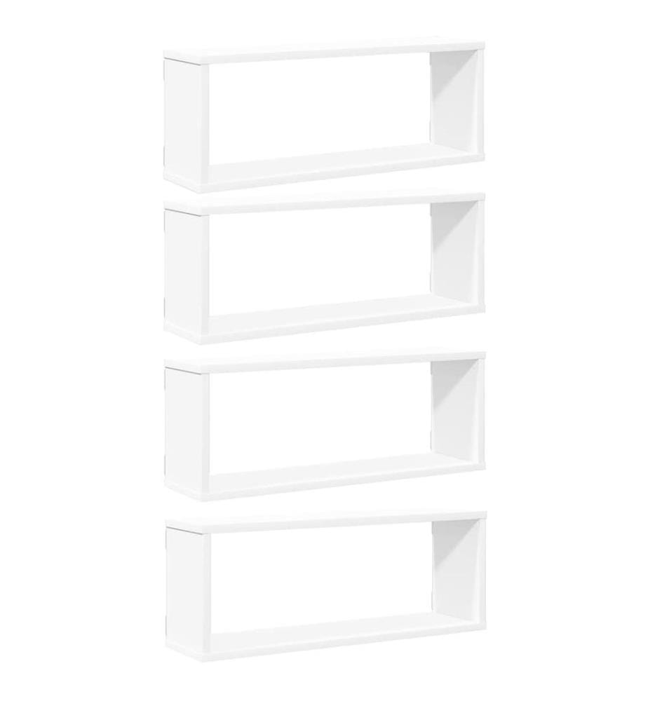 Würfelregale 4 Stk. Weiss 60x15x23 cm Holzwerkstoff