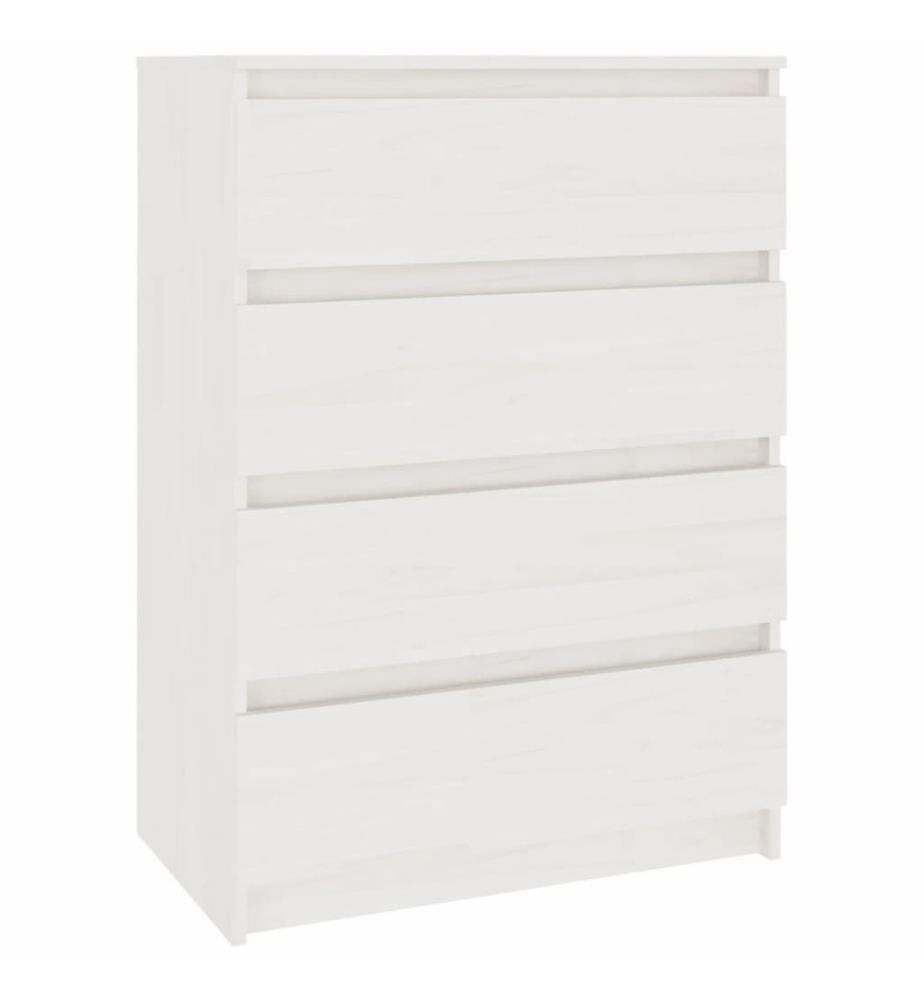 Beistellschrank Weiss 60x36x84 cm Massivholz Kiefer