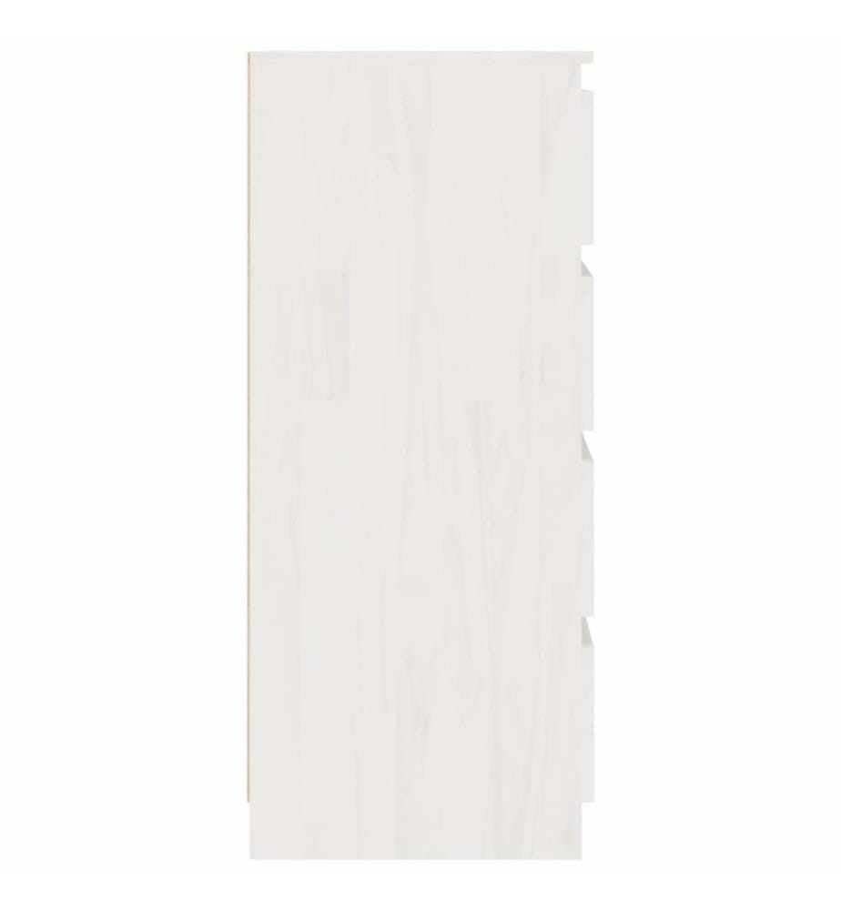 Beistellschrank Weiss 60x36x84 cm Massivholz Kiefer