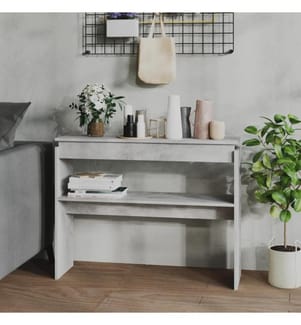 Konsolentisch Betongrau 102x30x80 cm Holzwerkstoff