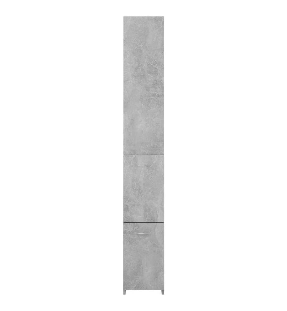 Badschrank Betongrau 25x26,5x170 cm Holzwerkstoff