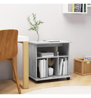 Rollschrank Betongrau 60x45x60 cm Holzwerkstoff