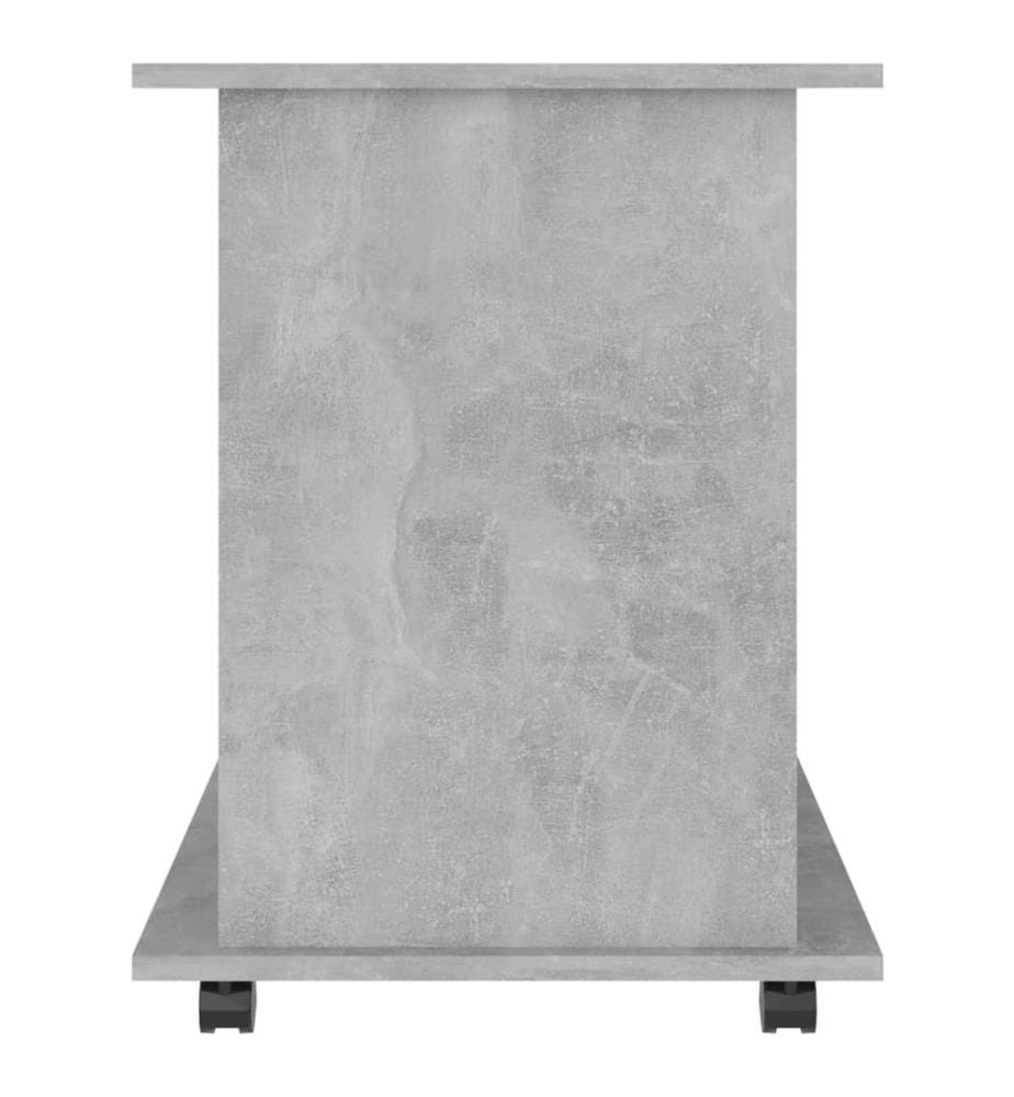 Armoire à roulettes Gris béton 60x45x60 cm Bois d'ingénierie