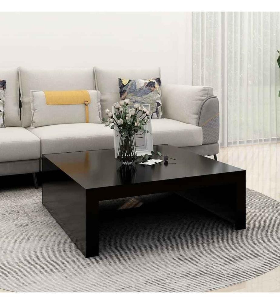 Table basse Noir 100x100x35 cm Aggloméré