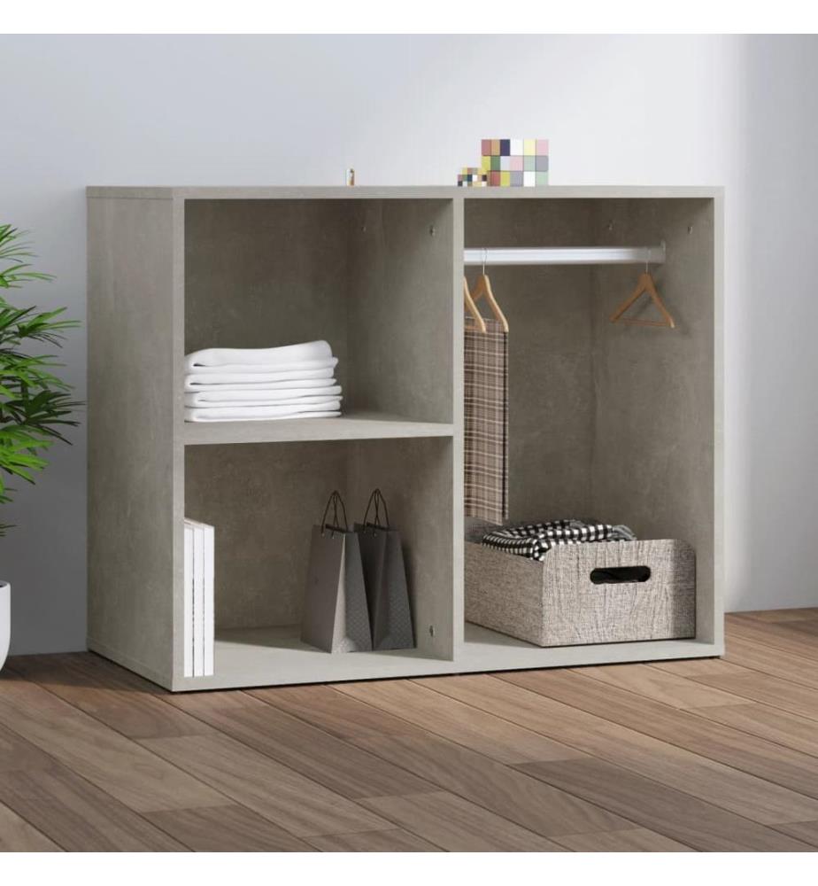 Regal für Schminktisch Betongrau 80x40x65 cm Holzwerkstoff