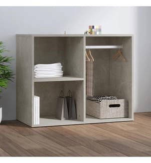 Regal für Schminktisch Betongrau 80x40x65 cm Holzwerkstoff