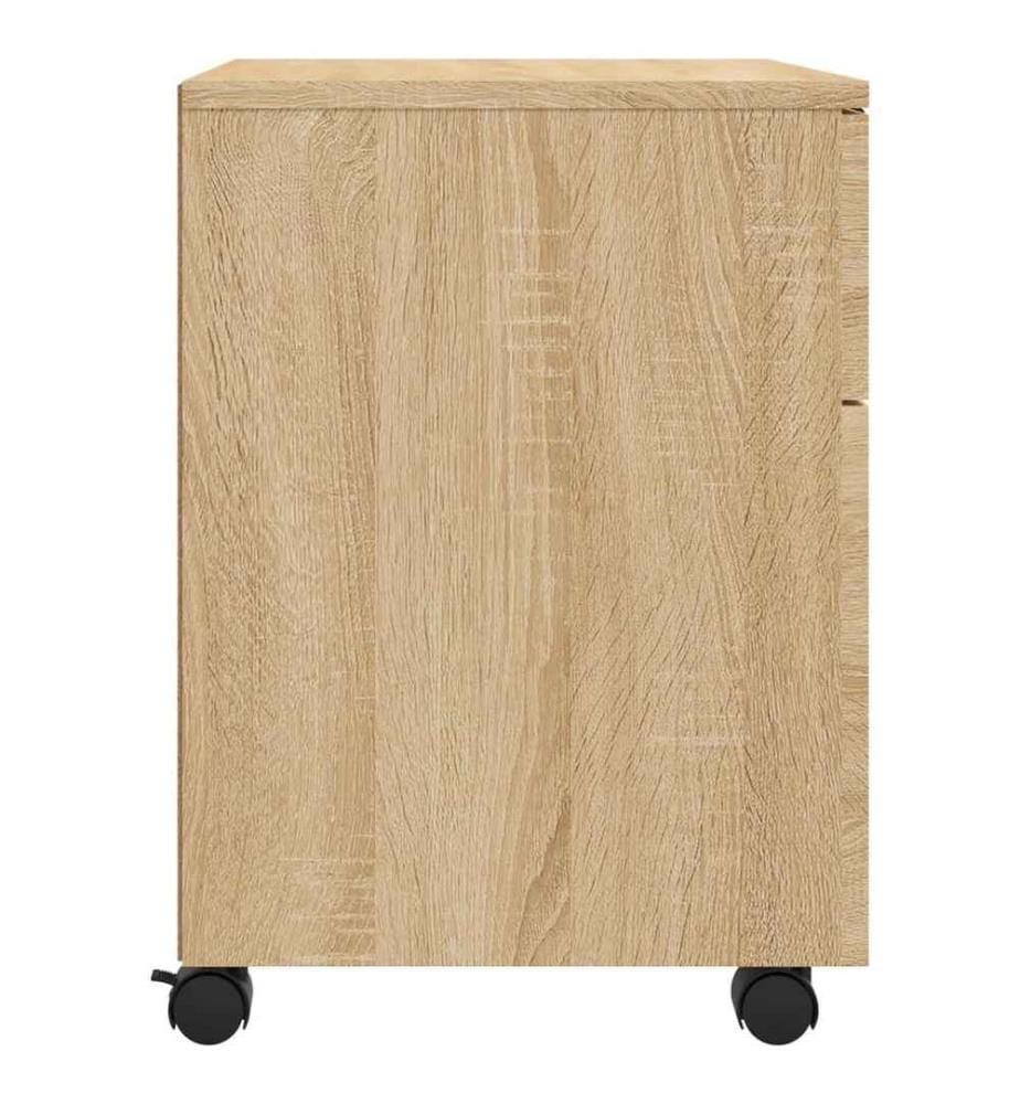Mobiler Aktenschrank mit Rollen Sonoma-Eiche 45x38x54 cm