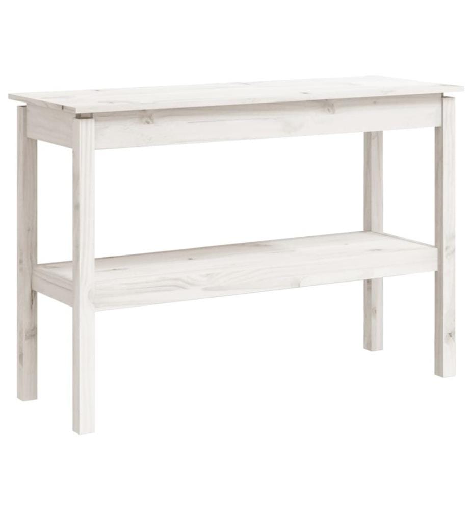 Konsolentisch Weiss 110x40x75 cm Massivholz Kiefer