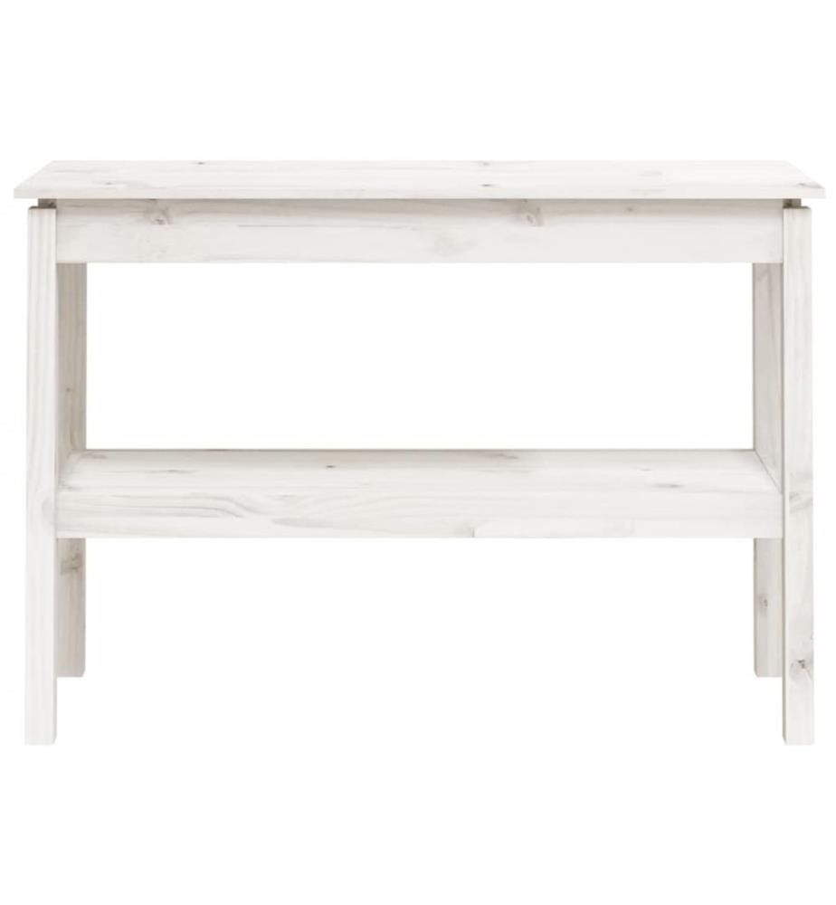 Konsolentisch Weiss 110x40x75 cm Massivholz Kiefer