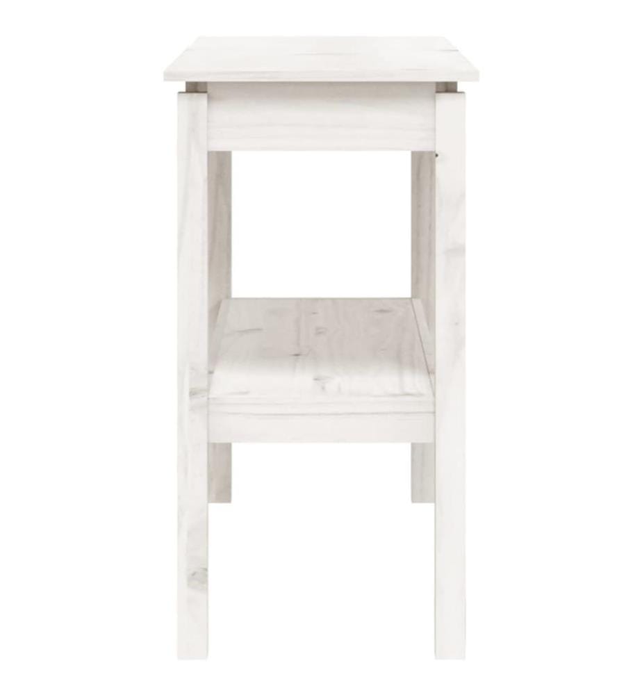 Konsolentisch Weiss 110x40x75 cm Massivholz Kiefer