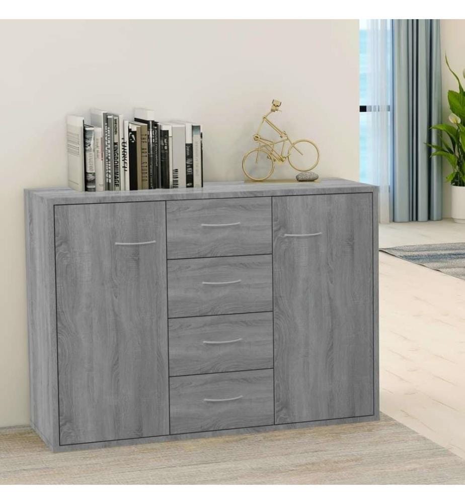 Sideboard Grau Sonoma 88x30x65 cm Holzwerkstoff