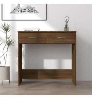 Schreibtisch Braun Eichen-Optik 80x40x75 cm Holzwerkstoff