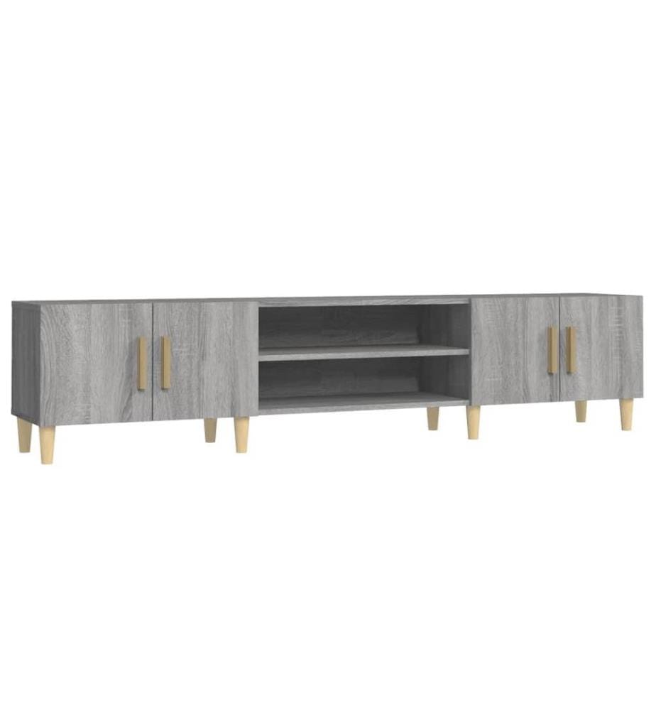 Meuble TV sonoma gris 180x31,5x40 cm bois d'ingénierie