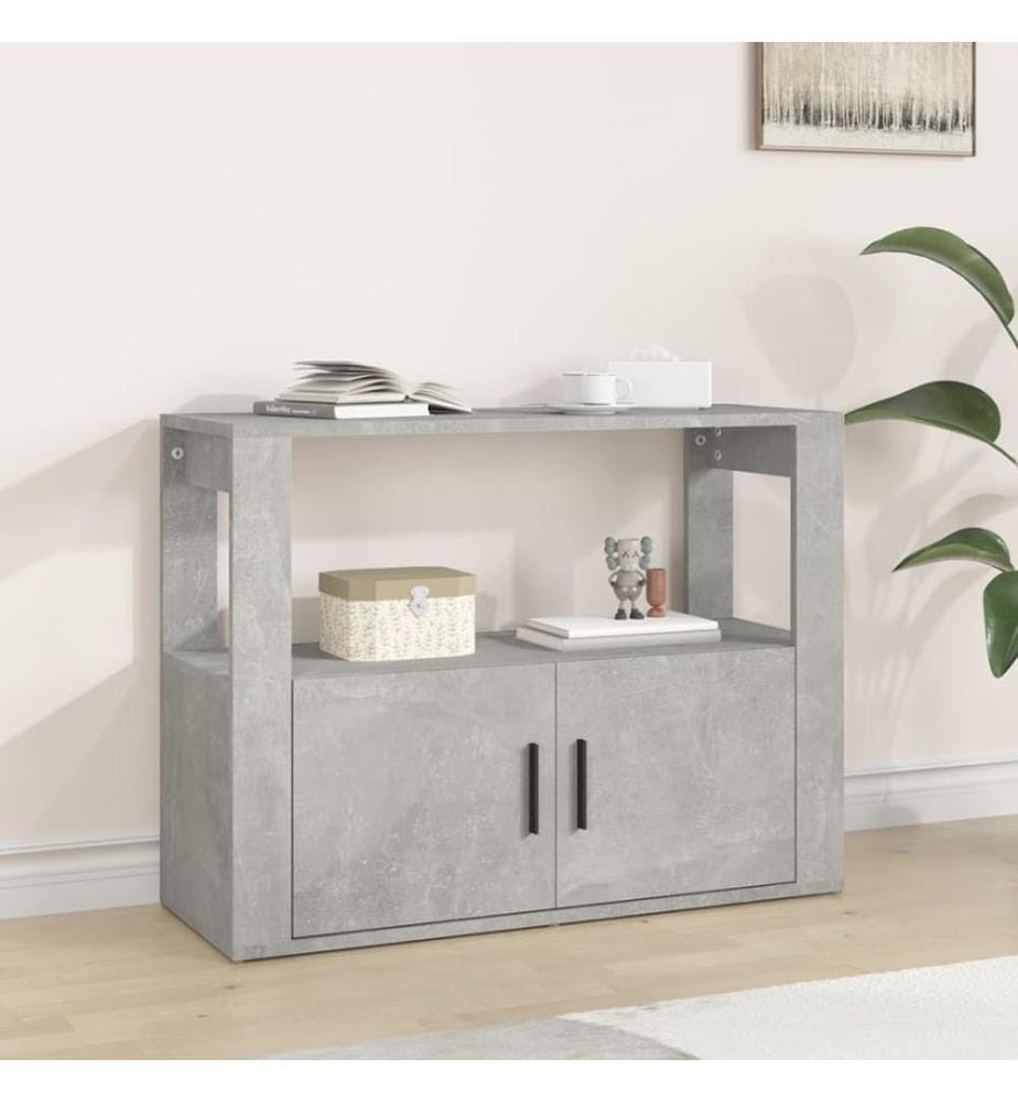 Sideboard Betongrau 80x30x60 cm Holzwerkstoff