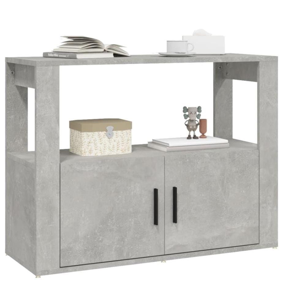 Sideboard Betongrau 80x30x60 cm Holzwerkstoff