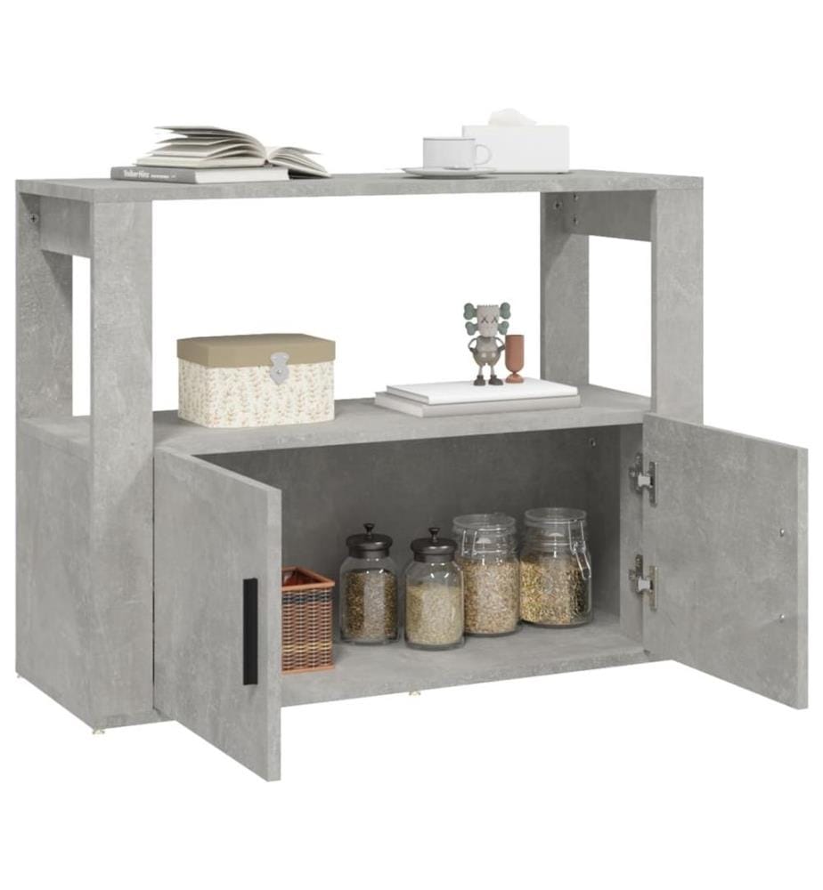 Sideboard Betongrau 80x30x60 cm Holzwerkstoff
