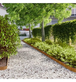 Bordures de pelouse 10 pcs 10x103 cm acier corten flexible