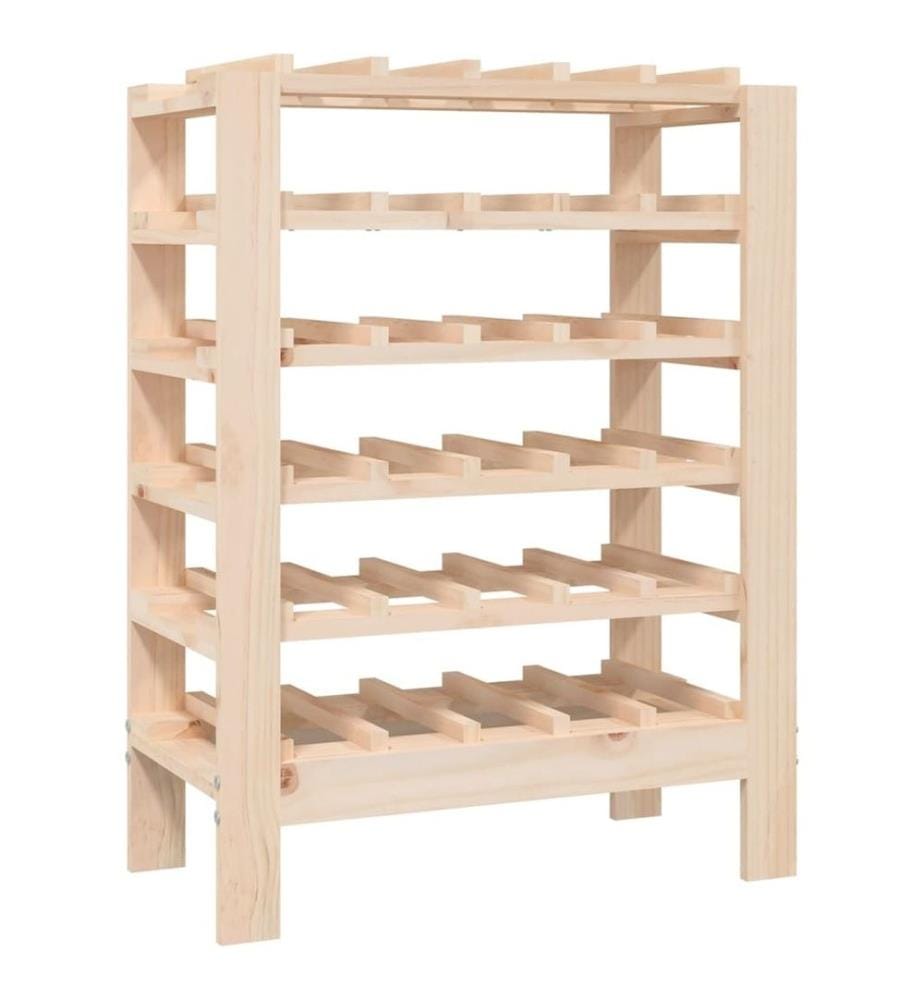 Weinregal 61,5x30x82 cm Massivholz Kiefer