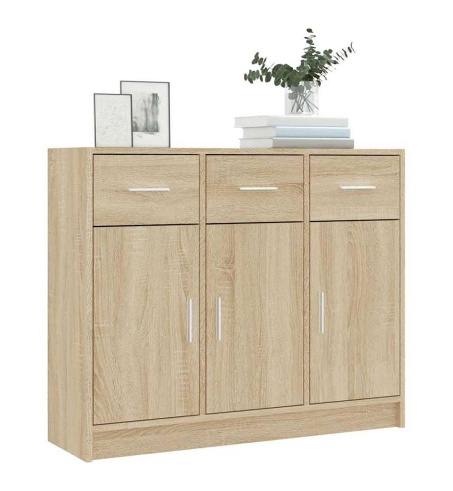 Sideboard Sonoma-Eiche 91x28x75 cm Holzwerkstoff