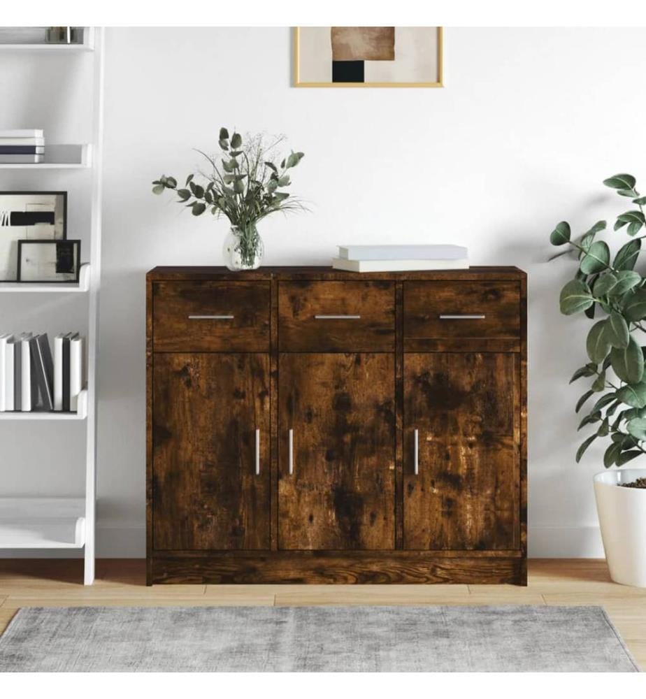 Sideboard Räuchereiche 91x28x75 cm Holzwerkstoff