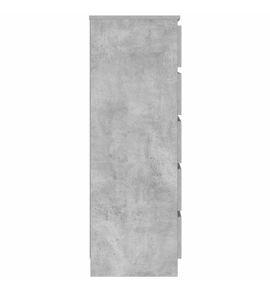 Commode Gris béton 60x36x103 cm Bois d'ingénierie