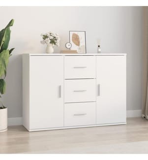 Buffet blanc 91x29,5x65 cm bois d'ingénierie