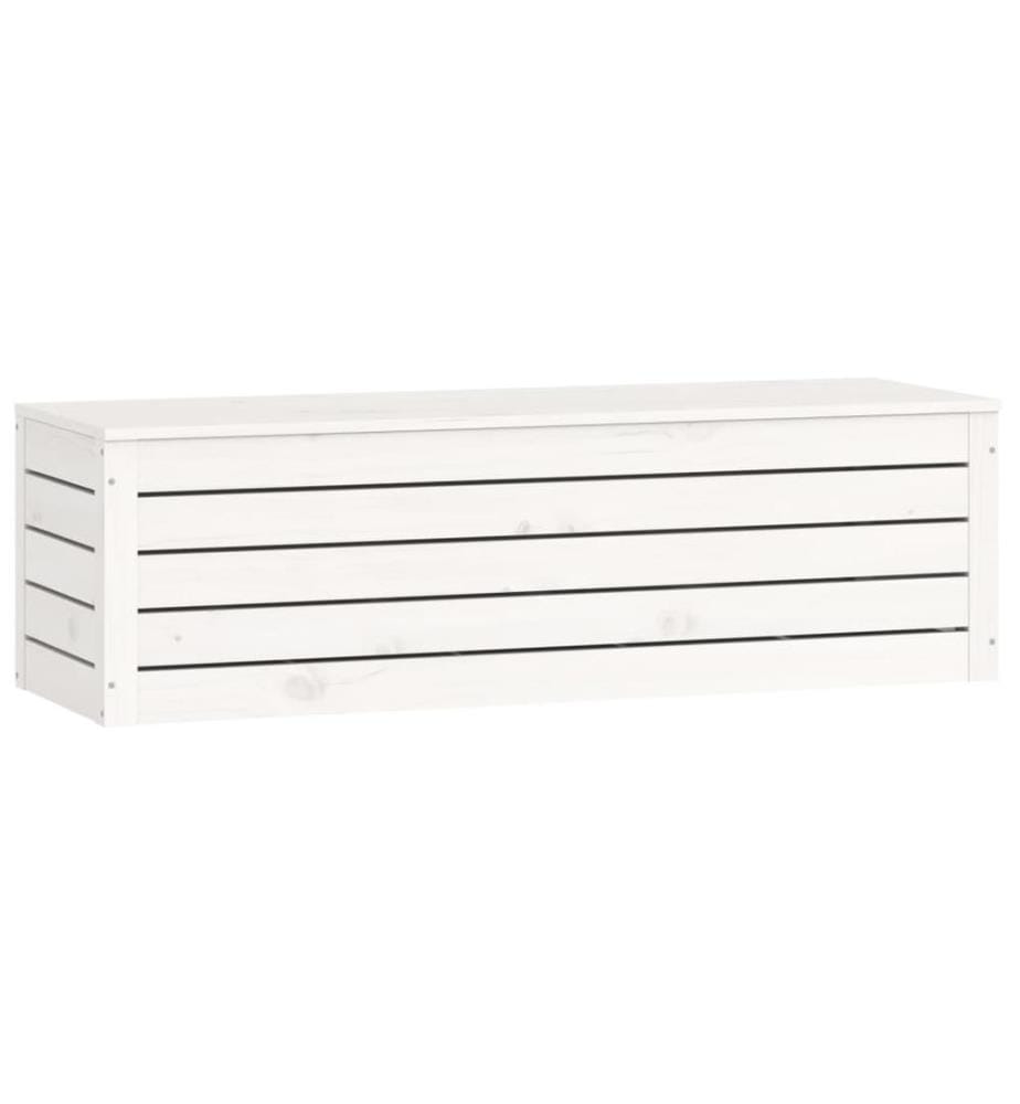 Truhe Weiss 109x36,5x33 cm Massivholz Kiefer