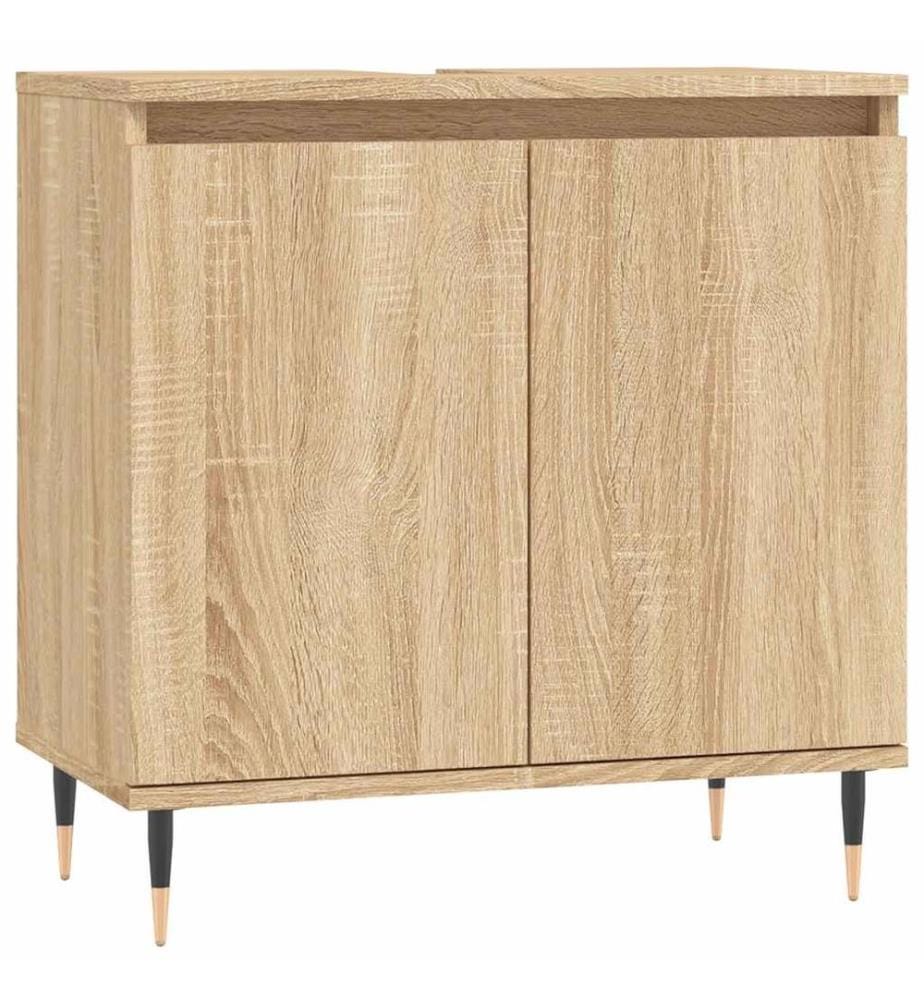 Armoire de bain chêne sonoma 58x33x60 cm bois d'ingénierie