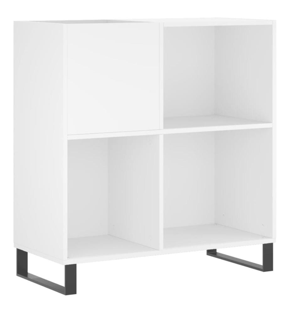 Plattenschrank Weiss 84,5x38x89 cm Holzwerkstoff