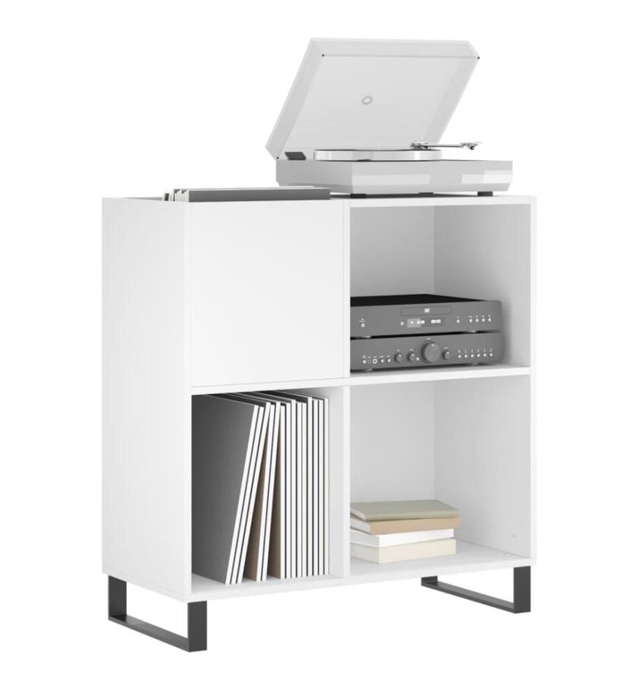 Plattenschrank Weiss 84,5x38x89 cm Holzwerkstoff