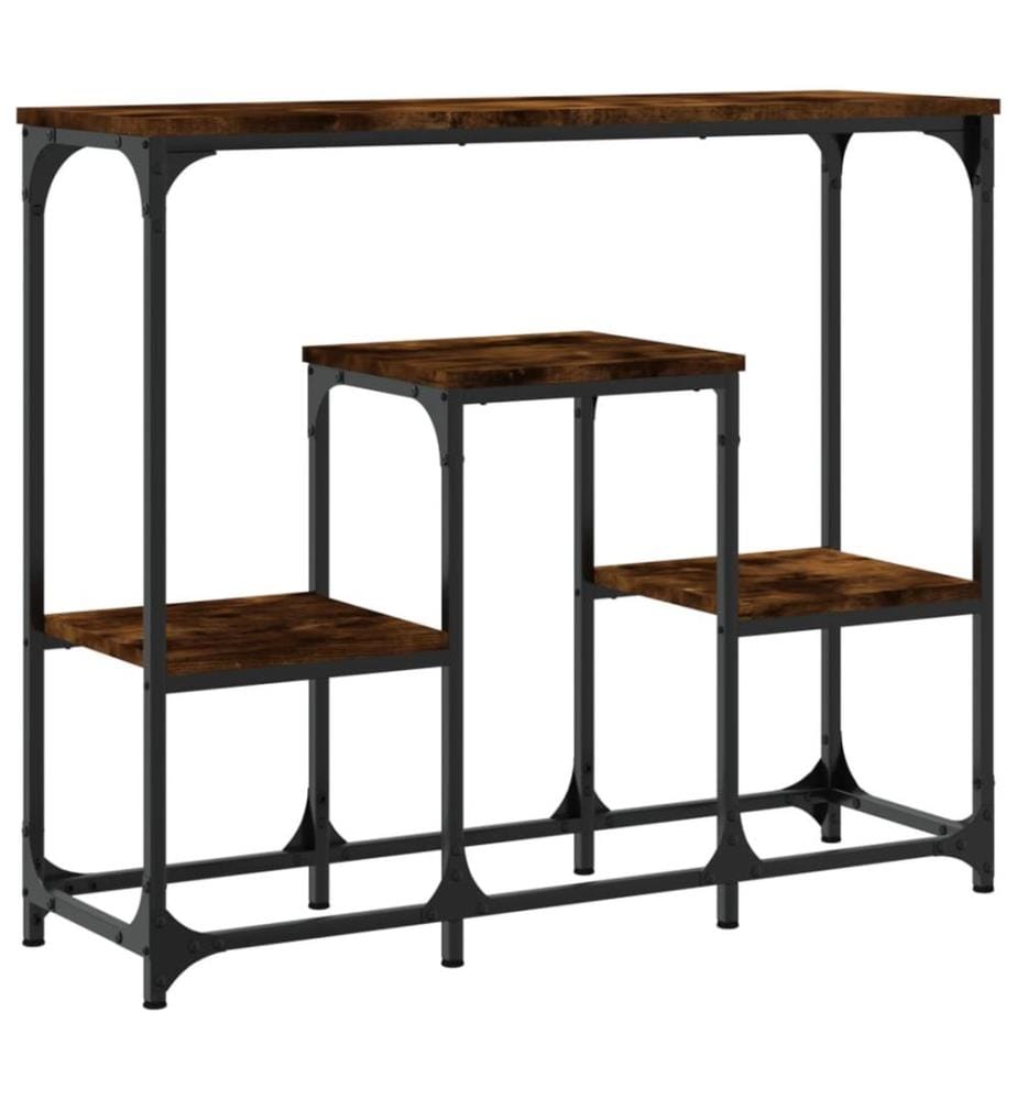 Konsolentisch Räuchereiche 89,5x28x76 cm Holzwerkstoff