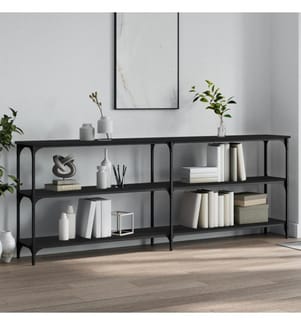 Konsolentisch Schwarz 200x29x75 cm Holzwerkstoff
