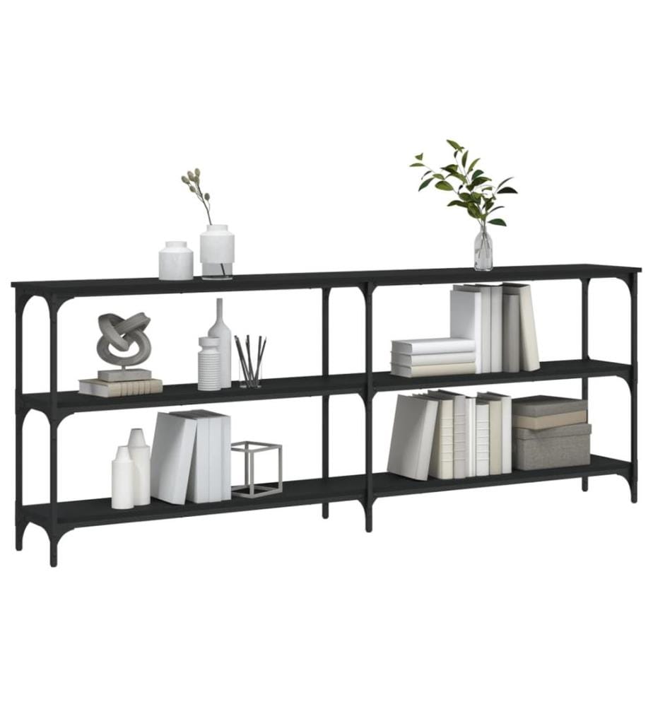 Konsolentisch Schwarz 200x29x75 cm Holzwerkstoff