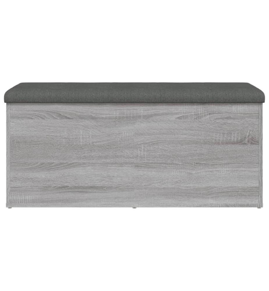 Sitzbank mit Stauraum Grau Sonoma 102x42x45 cm Holzwerkstoff