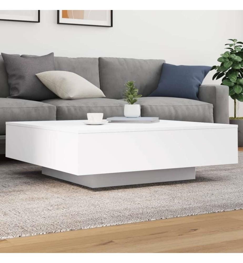 Couchtisch Weiss 100x100x31 cm Holzwerkstoff