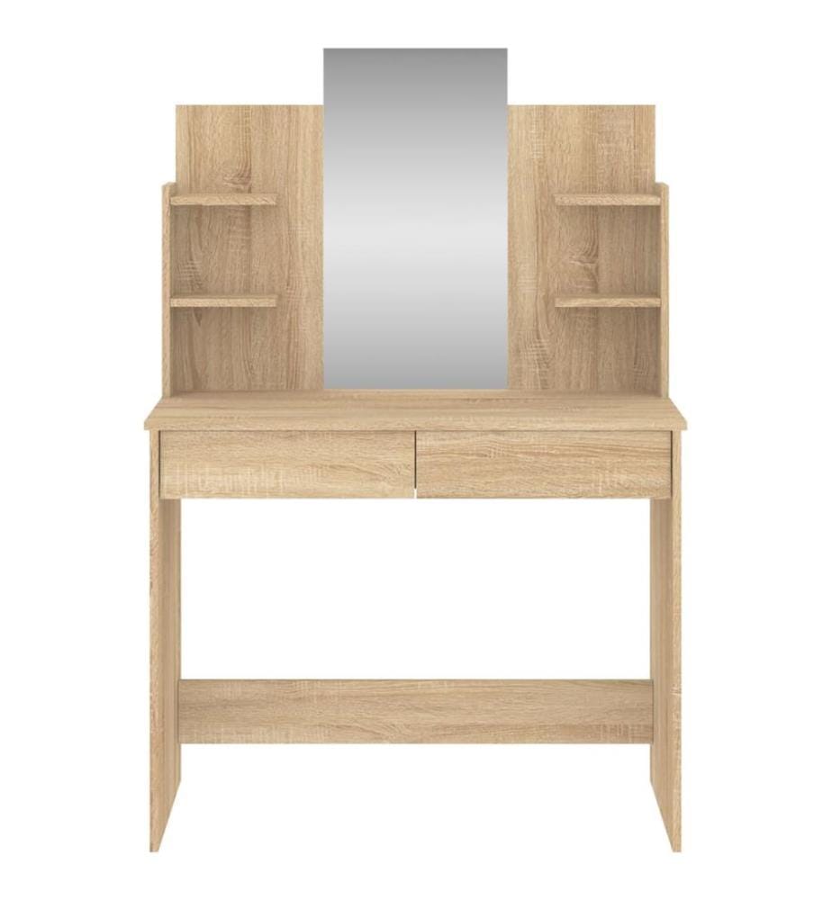 Schminktisch mit Spiegel Sonoma-Eiche 96x39x142 cm
