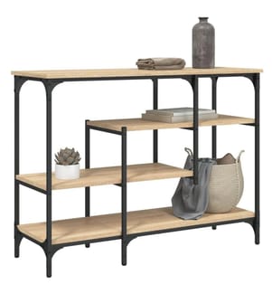 Konsolentisch mit Ablagen Sonoma-Eiche 100x35x75 cm