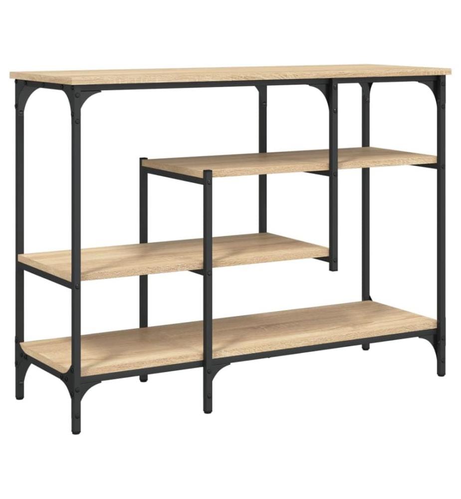 Konsolentisch mit Ablagen Sonoma-Eiche 100x35x75 cm