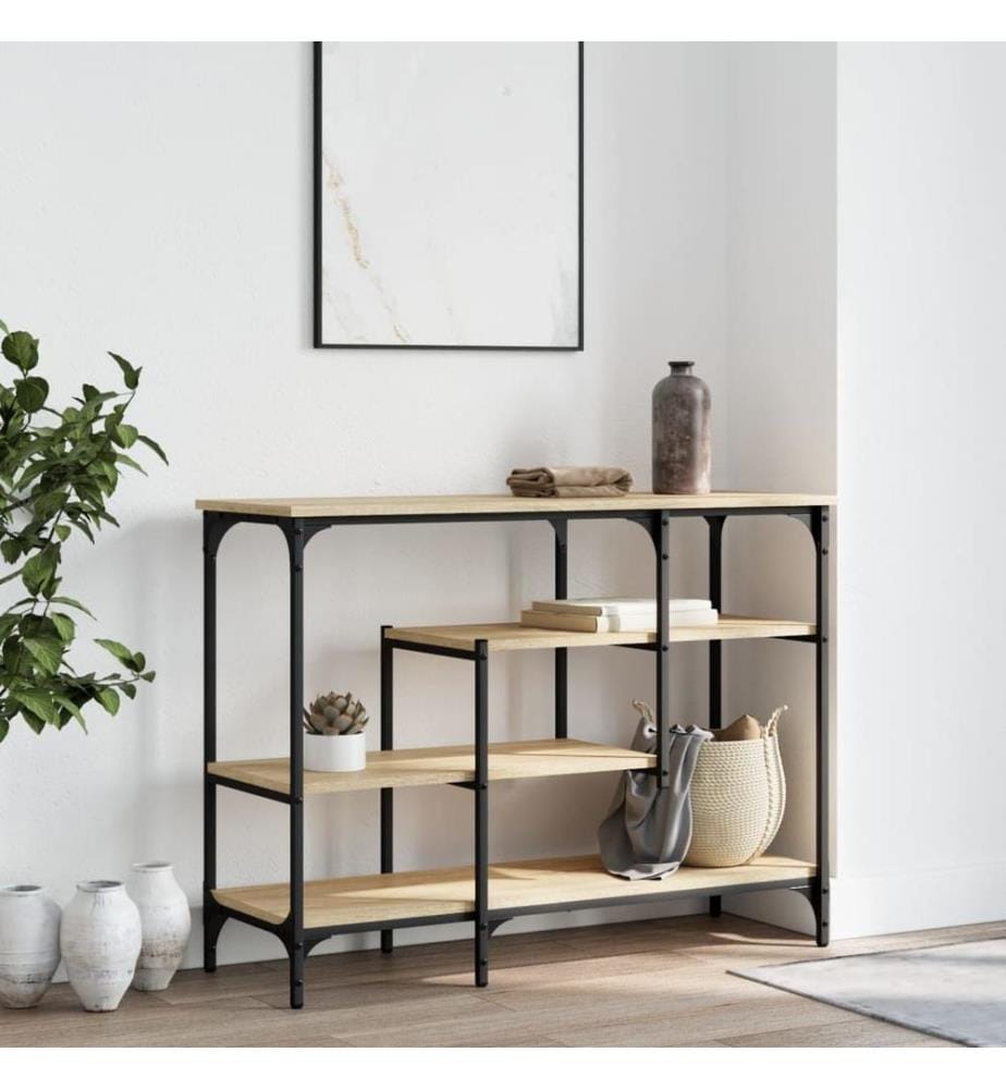 Konsolentisch mit Ablagen Sonoma-Eiche 100x35x75 cm
