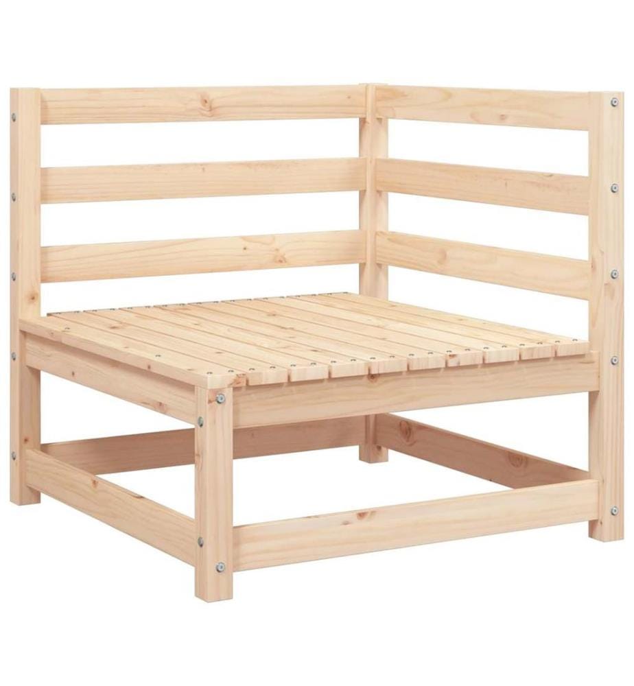 Gartensofa mit Fusshocker 2-Sitzer Massivholz Kiefer