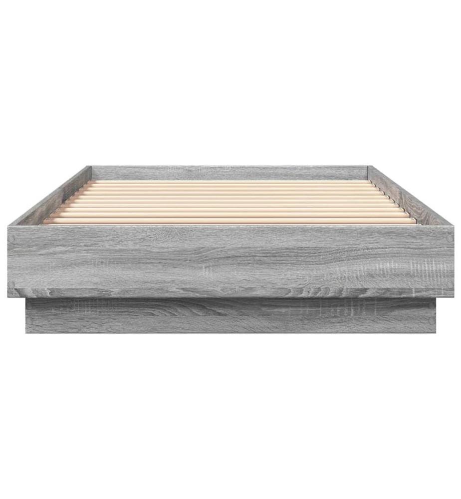 Cadre de lit sonoma gris 90x200 cm bois d'ingénierie