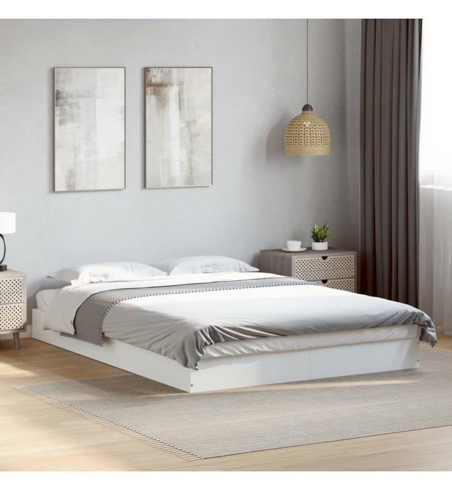 Bettgestell Weiss 140x200 cm Holzwerkstoff